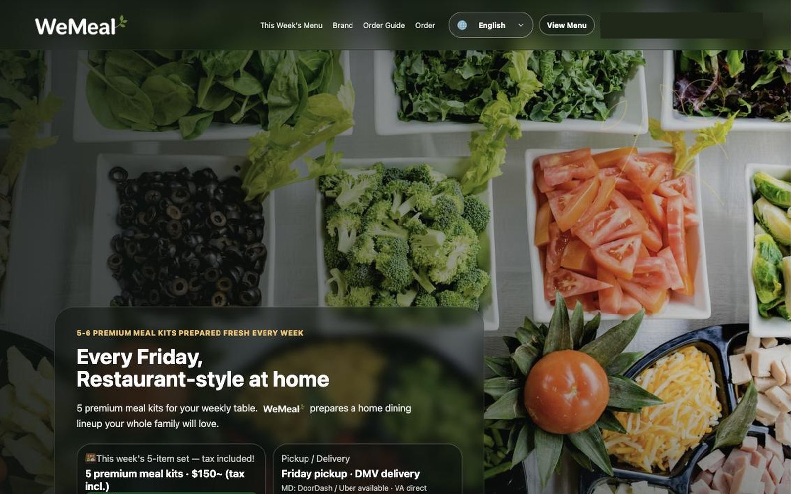 WeMeal screen